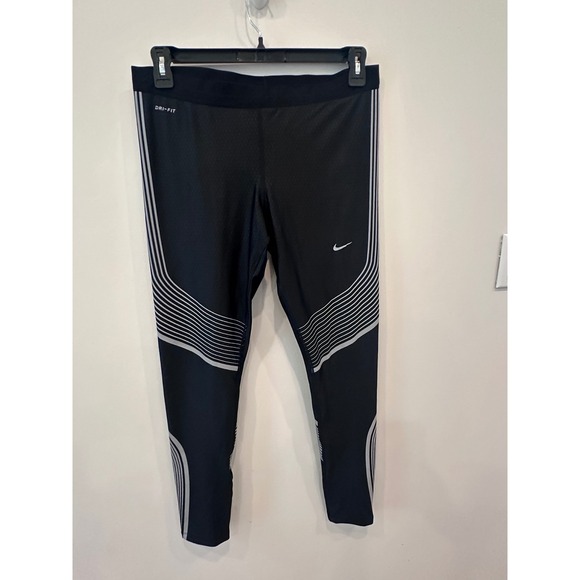 Nike Men's Dri-FIT Running Training Compression Leggings Pants Black XL - Picture 1 of 3